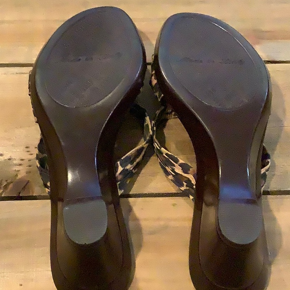 Italian Shoemakers Leopard Print Strappy Sandals - Brown & Black - Picture 4 of 8